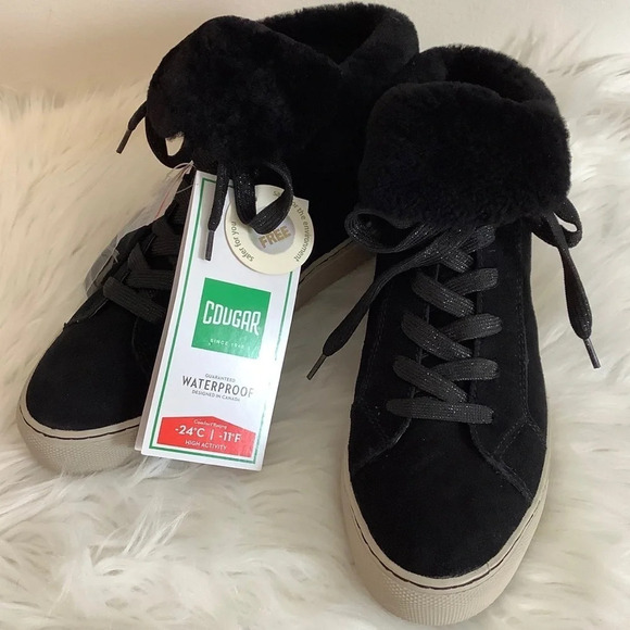 NWT Cougar Suede Downey Shearling Hi-Tops Sz-8 - Picture 2 of 8